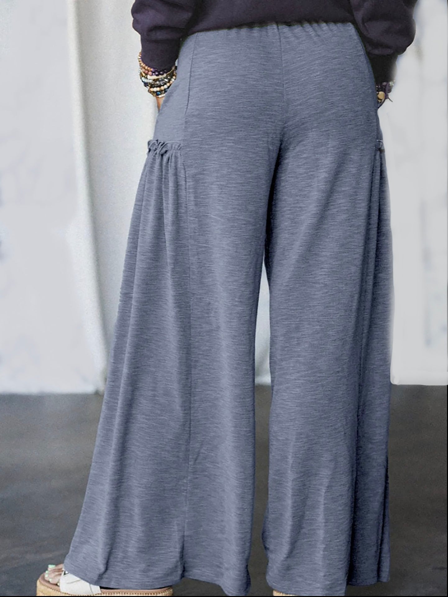 Casual Wide Leg Drawstring Pants